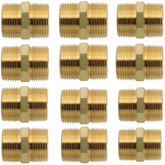 Imagem de Atacado Conexão Niple Duplo Latão 1/2 Npt Caixa Com 12 Un