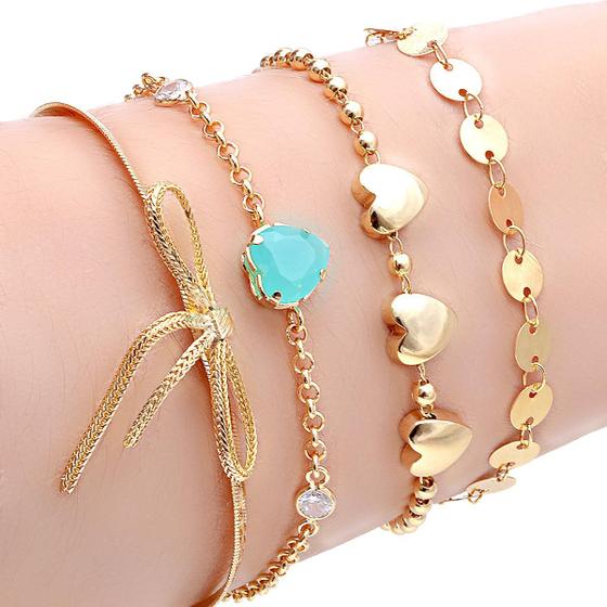 Atacado Kit 10 Pulseiras Semijoia Folheadas A Ouro 18k Promo Menor preço em Atacado Kit 10 Pulseiras Semijoia Folheadas A Ouro 18k Promo
