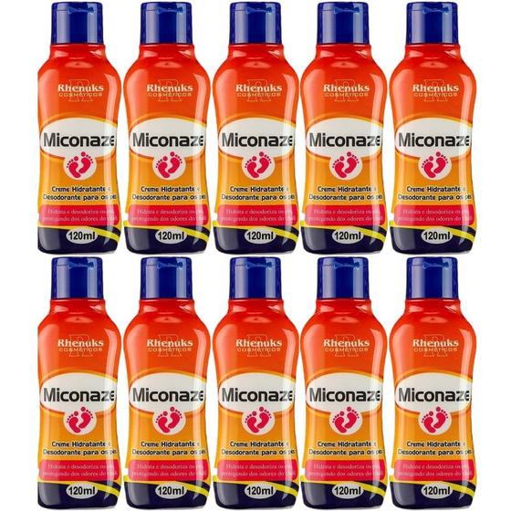 Imagem de Atacado Revenda 10 Creme Hidratante Desodorante Contra Odores e Chulé Para os Pés Micose Miconaze Rhenuks