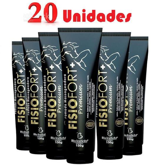 Imagem de Atacado Revenda 20 Pomada Premium 150 g Pomada FisioFort Preta