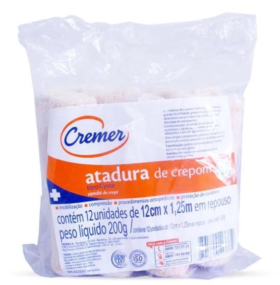 Imagem de Atadura Crepe Cysne 13 Fios/4,5mts C/ 6 uni Cremer