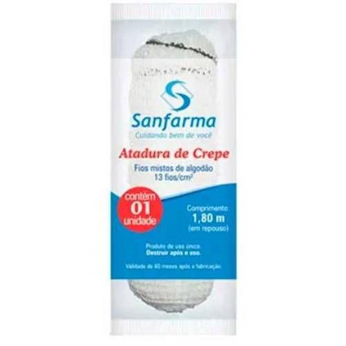 Imagem de Atadura De Crepe Sanfarma 13 Fios 8cmx180cm