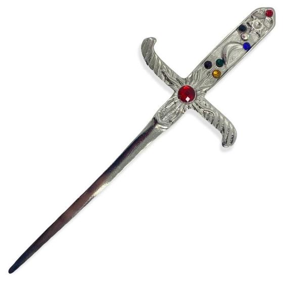 Imagem de Athame Cigana Metal Prata Brilhante 19 Cm - Escolha A Cor