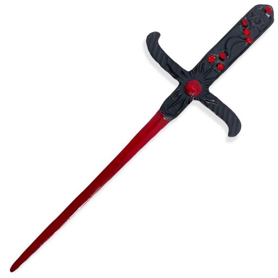 Imagem de Athame Em Metal Cabo Negro E Lâmina Vermelha 19 Cm Pedras