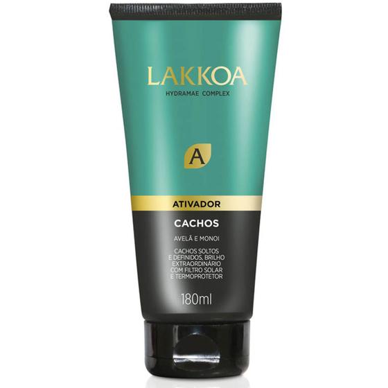 Imagem de Ativador De Cachos Cabelo Cacheado Avelã Monoi Lakkoa 180ml