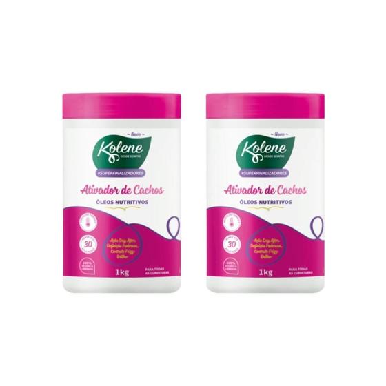 Imagem de Ativador De Cachos Kolene 1000G Oleos Nutritivo-Kit C/2Un