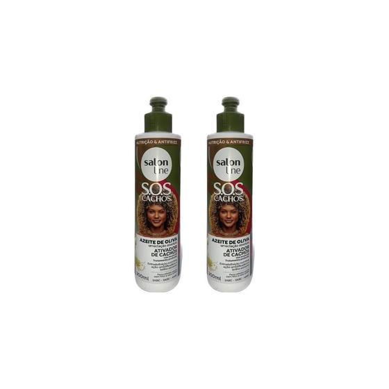 Imagem de Ativador De Cachos Salon Line 300Ml eite Oliva - Kit C/2Un