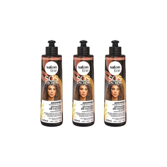 Imagem de Ativador De Cachos Salon Line 300Ml Sos Arginina Reconst-3Un