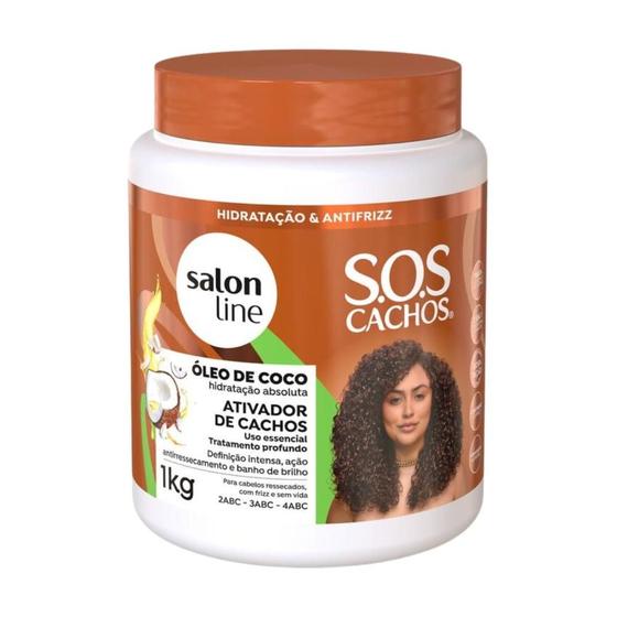 Imagem de Ativador de Cachos Salon Line Sos Cachos Óleo de Coco 1kg