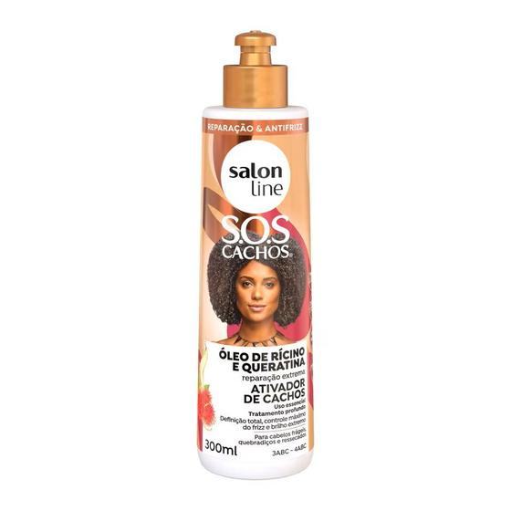 Imagem de Ativador de Cachos Salon Line SOS Rícino e Queratina 300ml