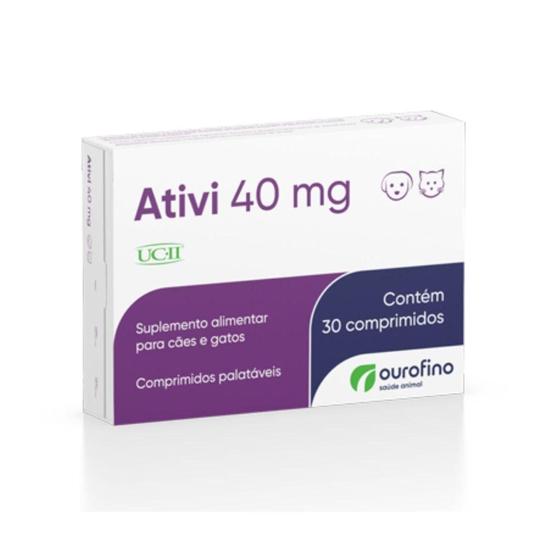 Imagem de Ativi 40mg UCII 30 Comprimidos - Ouro Fino - Ourofino