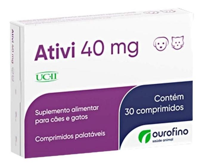 Imagem de Ativi 40mg Ucii Regenerador Articular 30 Comprimido Ourofino