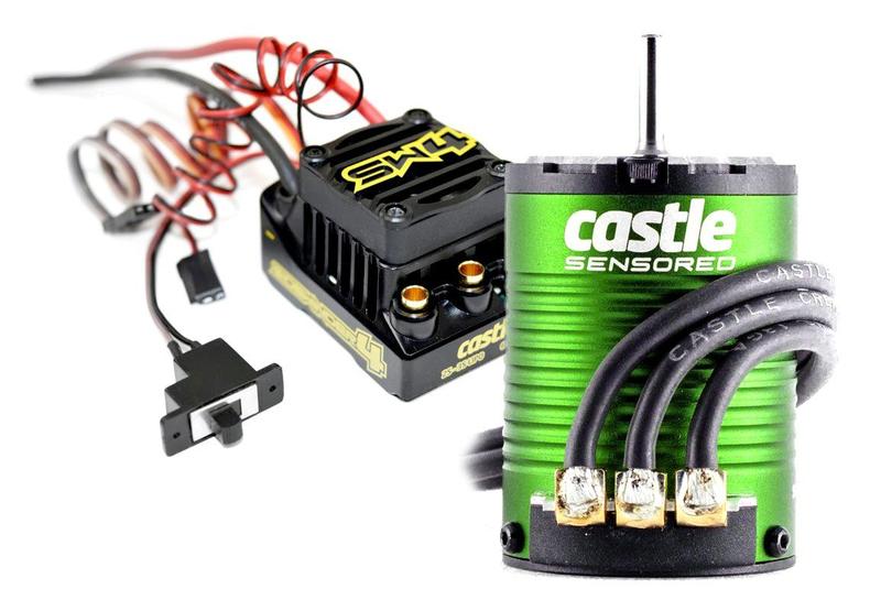 Imagem de Atualize o motor sem escova Castle Creations Sidewinder 4 sem sensor ESC e 1410 3800KV para veículos RC 1/10, edição SCT