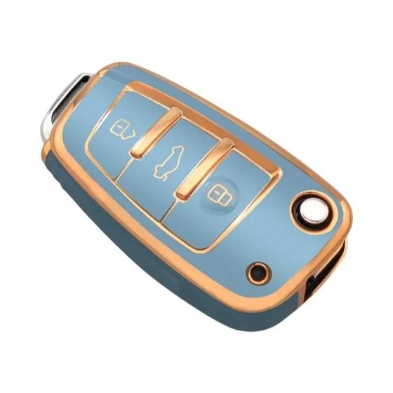 Imagem de Audi A1 A3 A4 A5 A6 A7 Q3 Q5 Q7 TPU Car Flip Key Case Capa Shell Fob Holder Acessórios