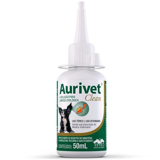 Imagem de Aurivet Clean Vetnil Solucao Otologica Caes E Gatos 50Ml