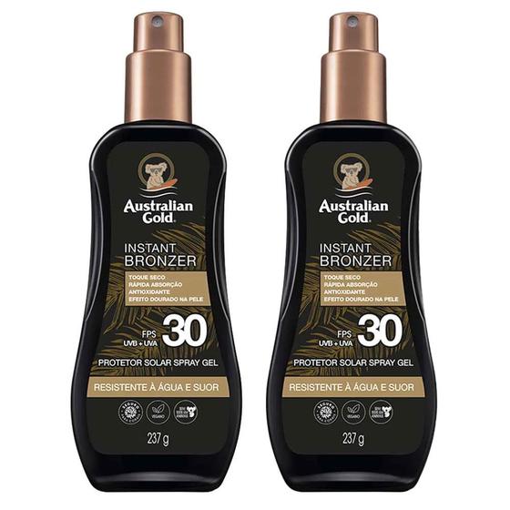 Imagem de Australian Gold Instant Bronzer Kit Com 2 Protetores FPS 30