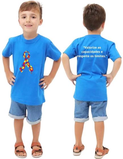 Imagem de AUTISMO - Camiseta Infantil Unissex Personalizada - Valorize as Capacidades e Respeite os Limites