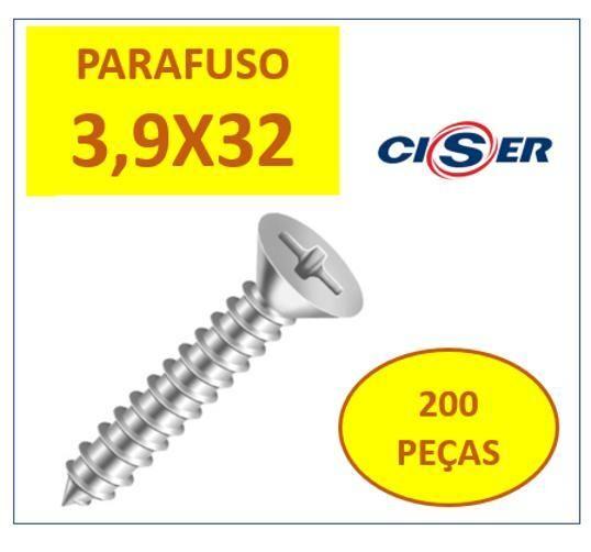 Imagem de Auto Atarraxante Cabeça Chata Phillips 3,9 X 32 Inox 200 Pçs