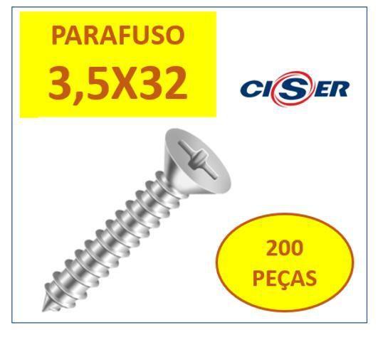 Imagem de Auto Atarraxante Phillips 3,5X32 Inox Cabeça Chata 200 Pçs