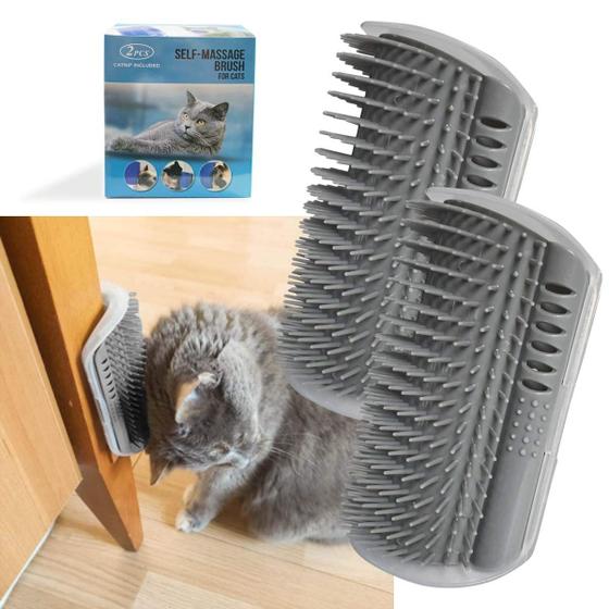Imagem de Auto-Escova para Gatos Yuntop Softer - Com Massageador e Erva-dos-Gatos