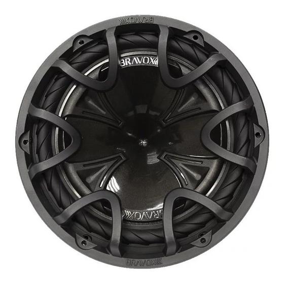 Imagem de auto falante 12 polegadas audio bravox bk12 d4 350 watts bobina dupla 2+2 ohms carretinha