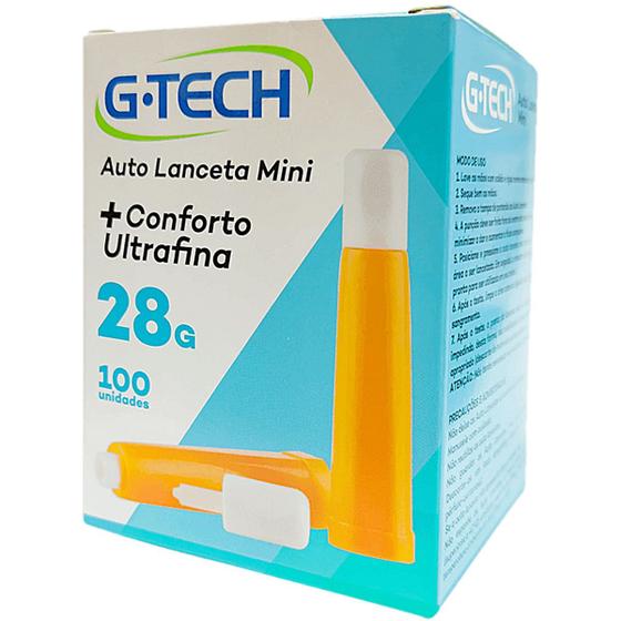 Imagem de Auto Lanceta Mini Automática G-Tech - 28G - Caixa com 100 unidades
