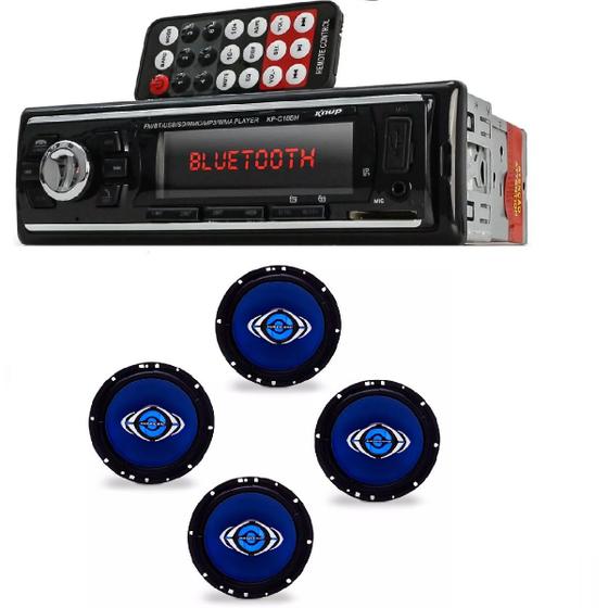 Auto Radio Automotivo Bluetooth Mp3 Player Usb Sd e Kit 4 Alto Auto Falantes Hurricane 6 Polegadas Menor preço em Auto Radio Automotivo Bluetooth Mp3 Player Usb Sd e Kit 4 Alto Auto Falantes Hurricane 6 Polegadas