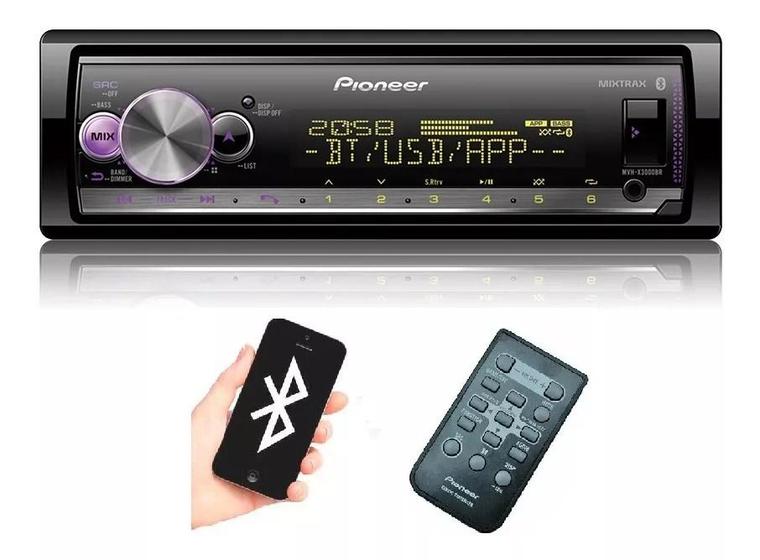 Imagem de Auto Radio Media Receiver Pioneer MVH-X3000BR Bluetooth