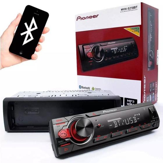Auto Radio Pioneer Mp3 Mvh-s218bt Usb Bluetooth Am Fm Menor preço em Auto Radio Pioneer Mp3 Mvh-s218bt Usb Bluetooth Am Fm