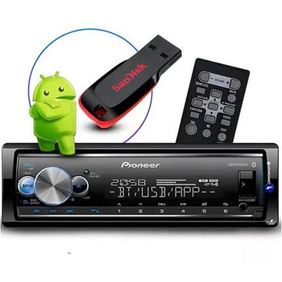 Imagem de Auto Radio Pioneer Mvh-x7000br Bluetooth Mixtrax Karaoke Mp3 Player + Pendrive