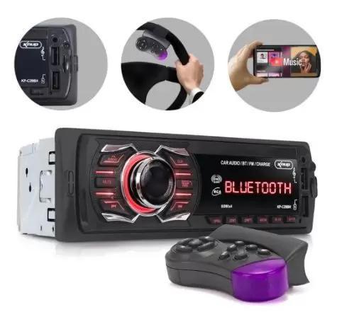 Imagem de Auto Rádio Som Automotivo Knup Bluetooth e Entrada USB