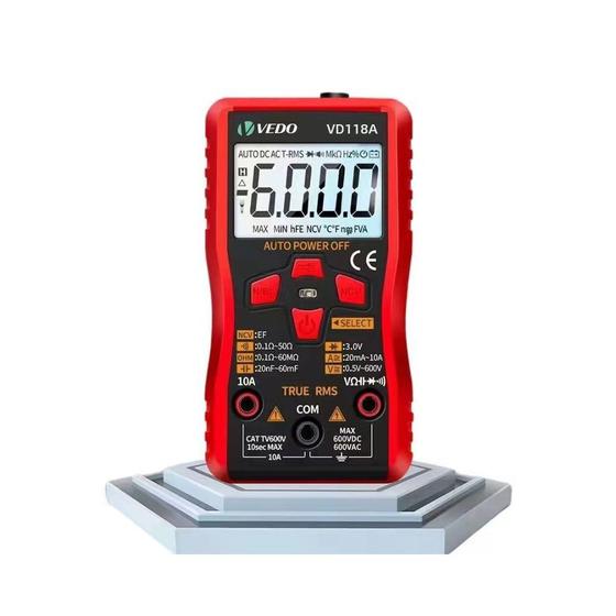 Imagem de Auto Ranging Multímetro Digital Alta Precisão Rms Esr Meter Ncv Inteligente Data Hold 6000 Contagens