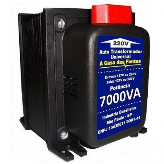 Auto Transformador 7.000 Va - Tomadas Bivolt - Casa Das Fontes Imagem de Auto Transformador 7.000 Va - Tomadas Bivolt