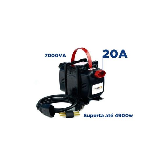 Imagem de Auto Transformador 7000VA/4900W 2P+T 20A Bivolt - Tecno Fiolux