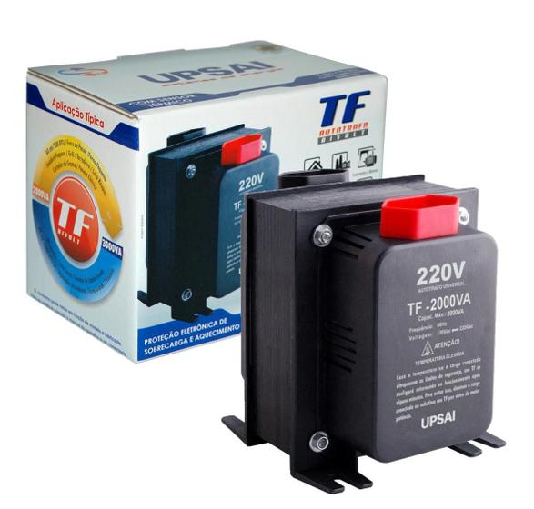 Auto Transformador de Voltagem Conversor 2000va Automático Bivolt 110v / 220v ou 220v / 110v Upsai 51000200 Menor preço em Auto Transformador de Voltagem Conversor 2000va Automático Bivolt 110v / 220v ou 220v / 110v Upsai 51000200