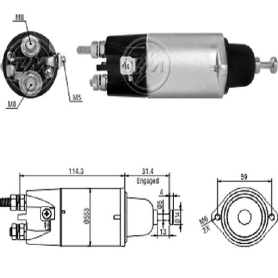 Imagem de Automático de partida 24v case cater pillar 320 mazda titan 2500 3000 3700 4100 mitsubishi fu