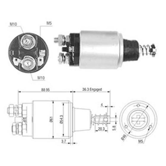 Imagem de Automatico Partida 24V Allis Ad7B Fa120 Komat su Pc150 Fh200 Referencia 9330081036 Partida 9000083045 9000083052 9000083063 9000083066 9000453075 9000