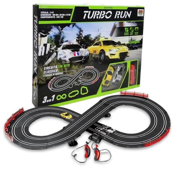 Imagem de Autorama 3 Em 1 Auto Pista Turbo Run Circuito Oito Clássico