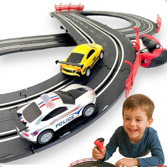 Imagem de Autorama Circuito 3 Em 1 280cm 2 Carros Com Luz Turbo Run