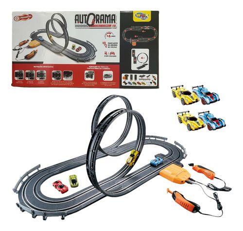 Autorama Elétrica Com Pista 3,40 Mts Double Looping 4 Carros Menor preço em Autorama Elétrica Com Pista 3,40 Mts Double Looping 4 Carros