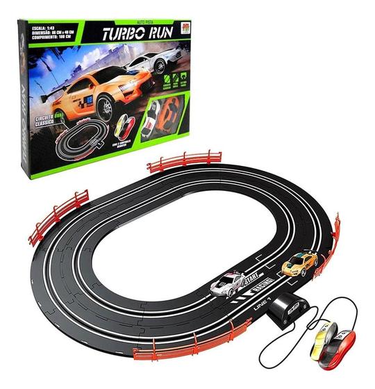 Imagem de Autorama Turbo Carrinhos Run Circuito Oval 180cm - Dm Toys