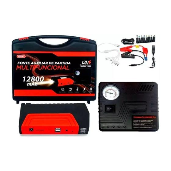 Imagem de Auxiliar De Partida Compressor Portátil Veicular Emergência KPTC07A