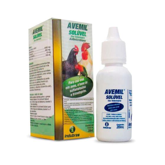 Avemil Solvel - INDUBRAS PET SHOP - Antibiótico - Magazine Luiza
