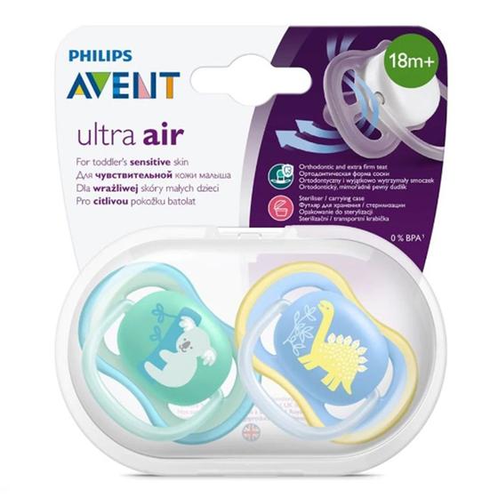 Imagem de Avent Kit de Chupeta Petala Ultra Air 18M+ Estampada Menino