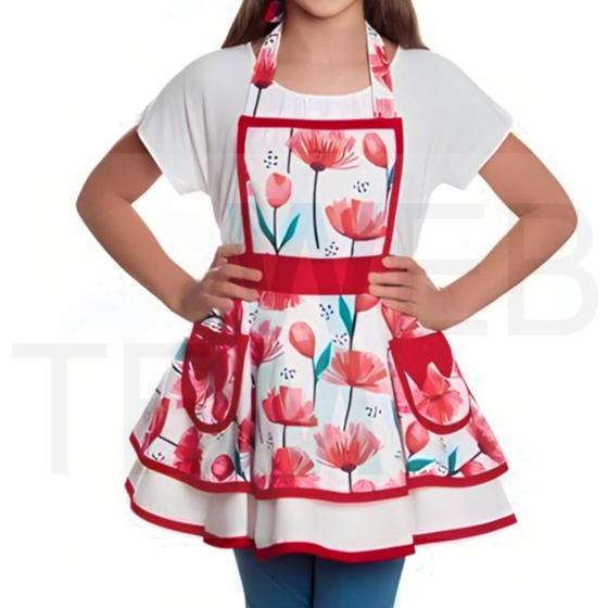 Imagem de Avental de Cozinha Bia Lisse Infantil Capobella: Luxo, Elegância e Proteção Chique na Cozinha