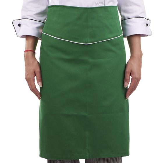 Imagem de Avental de Cozinheiro Meio Corpo Verde Vegano Chef Restaurante