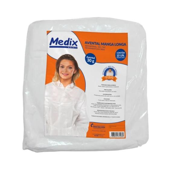 Avental Descartável Manga Longa 30G - Pacote Com 10 Un Menor preço em Avental Descartável Manga Longa 30G - Pacote Com 10 Un