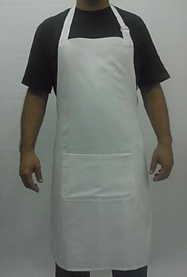 Imagem de Avental Em Brim 100% algodão C/ Bolso E Ajustador De Altura Chef Churrasqueiro Garçom