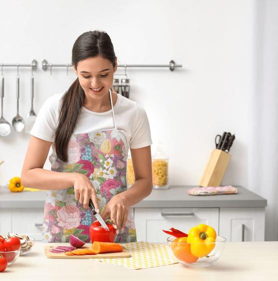 Imagem de Avental flanelado multiuso polietileno acoplada para cozinha