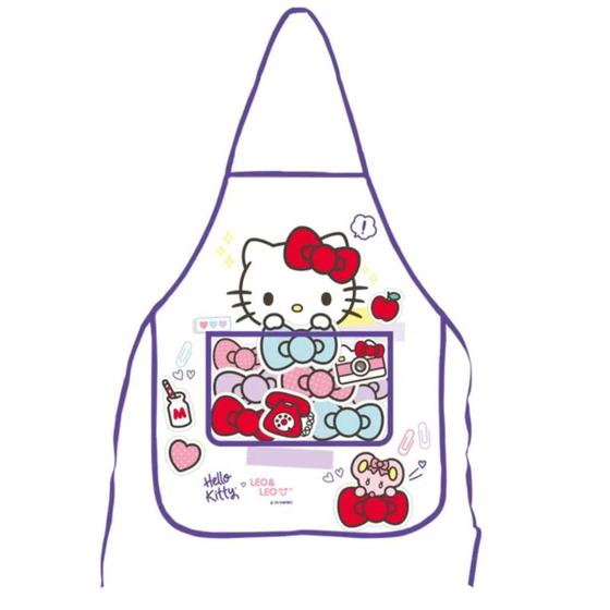 Imagem de Avental Infantil Escolar Com Bolso Hello Kitty Leo&Leo
